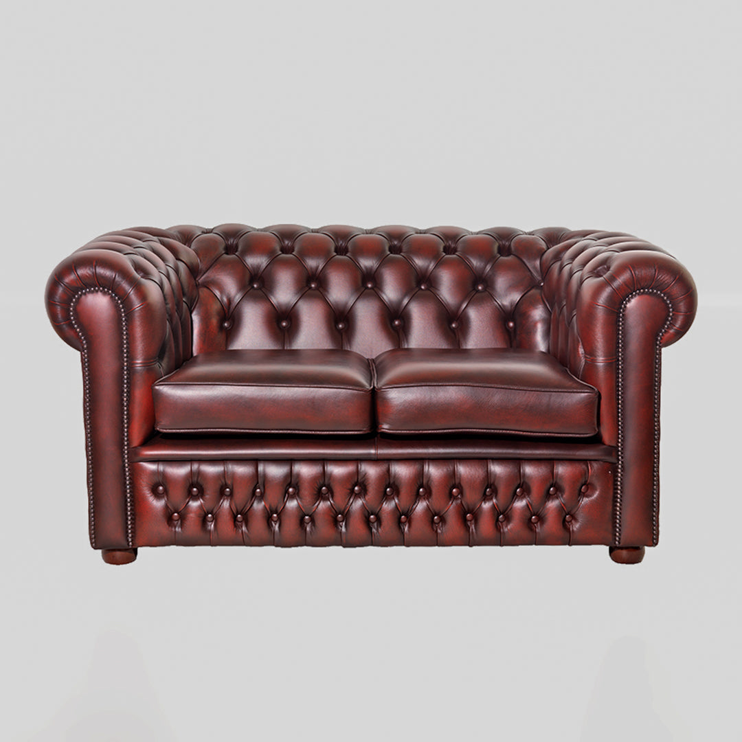 "London Classic" Chesterfield Schlafsofa 2-Sitzer - Matratze: 95cm