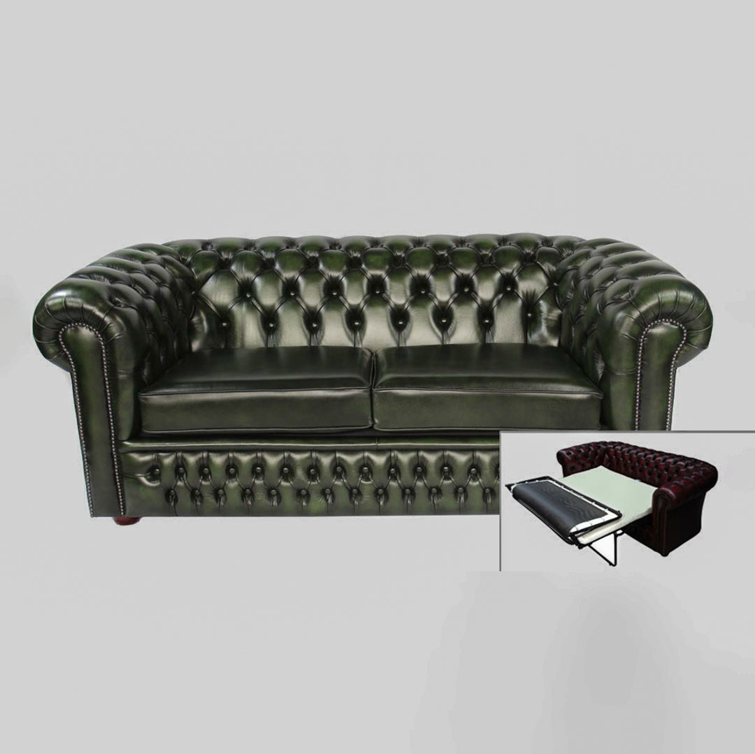 "London Classic" Chesterfield Schlafsofa 3,5-Sitzer - Matratze: 135cm