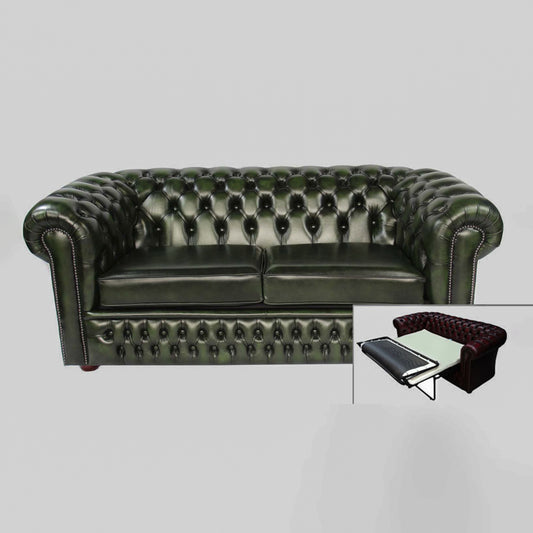 "London Classic" Chesterfield Schlafsofa 3,5-Sitzer - Matratze: 135cm