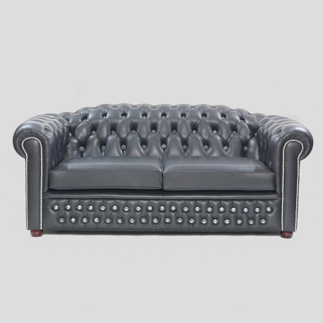"Cambrigde" Chesterfield 2-Sitzer Schlafsofa - Matratze: 95cm