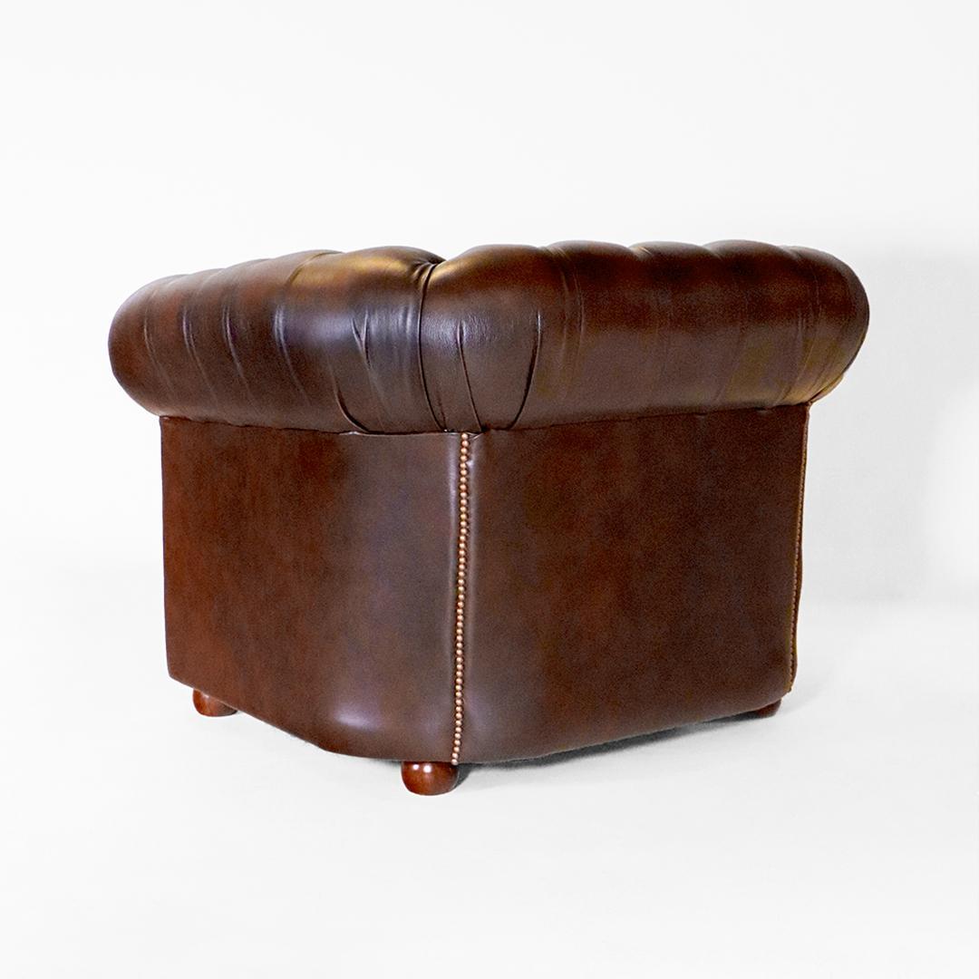 "London Classic" Chesterfield Sessel in Birch Antique Brown- Sofort Lieferbar