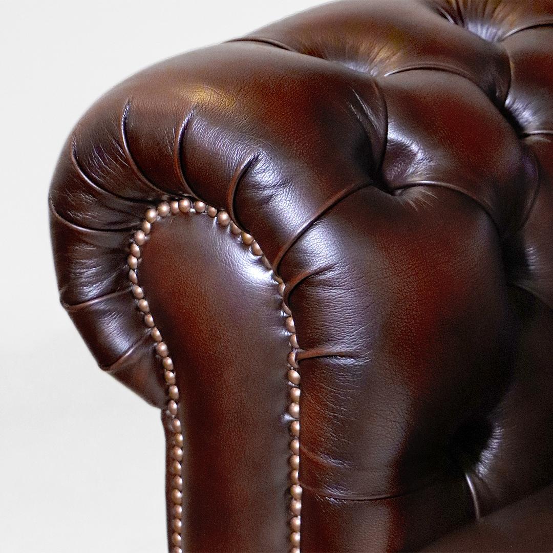 "London Classic" Chesterfield Sessel in Birch Antique Brown- Sofort Lieferbar