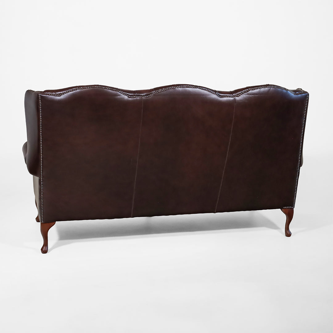 "Queen Anne" Chesterfield Sofa 3-Sitzer in Antique Brown - Sofort Lieferbar