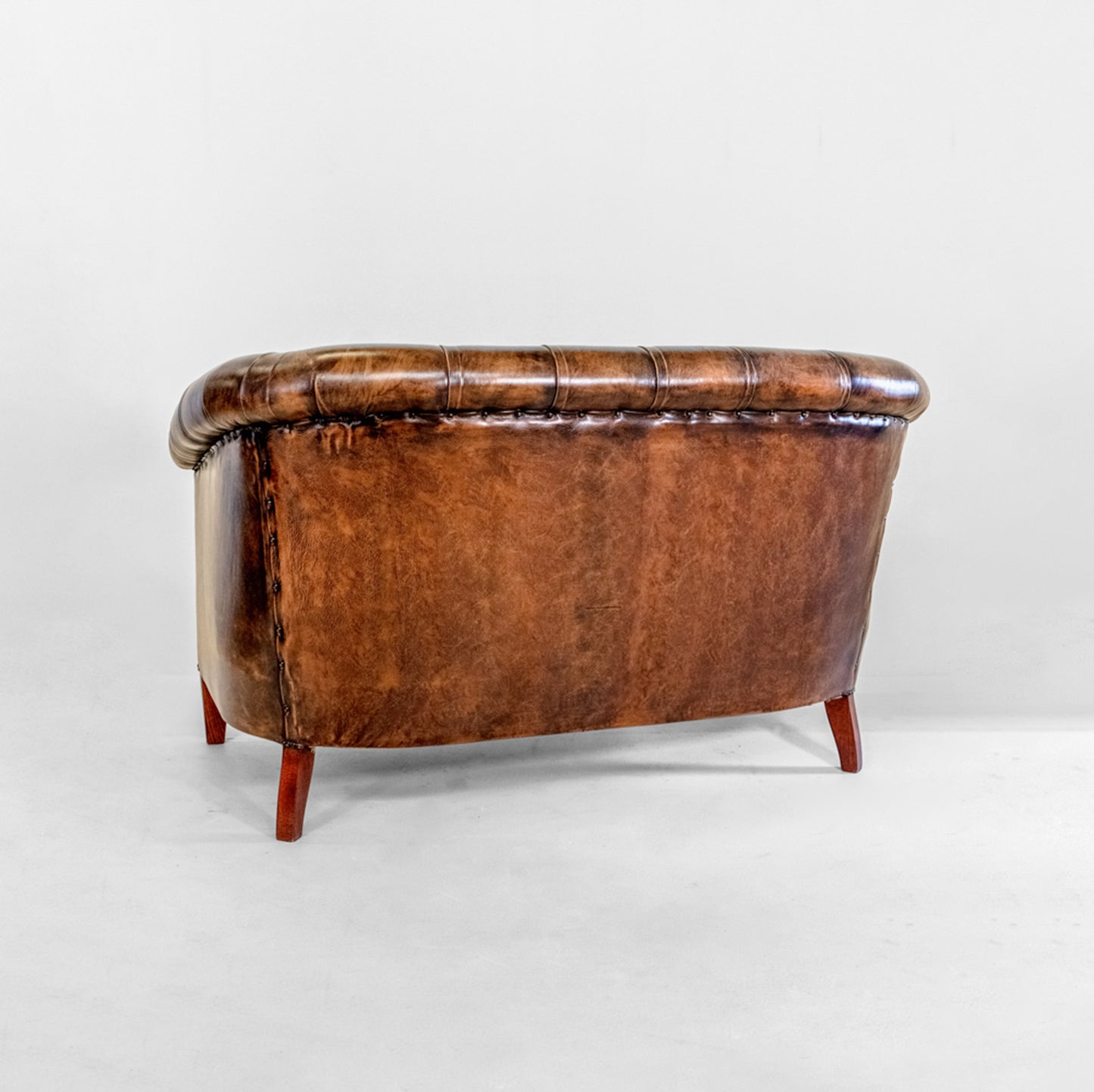 "Victorian Club" Chesterfield Sofa 2-Sitzer in Special Brown - Sofort Lieferbar