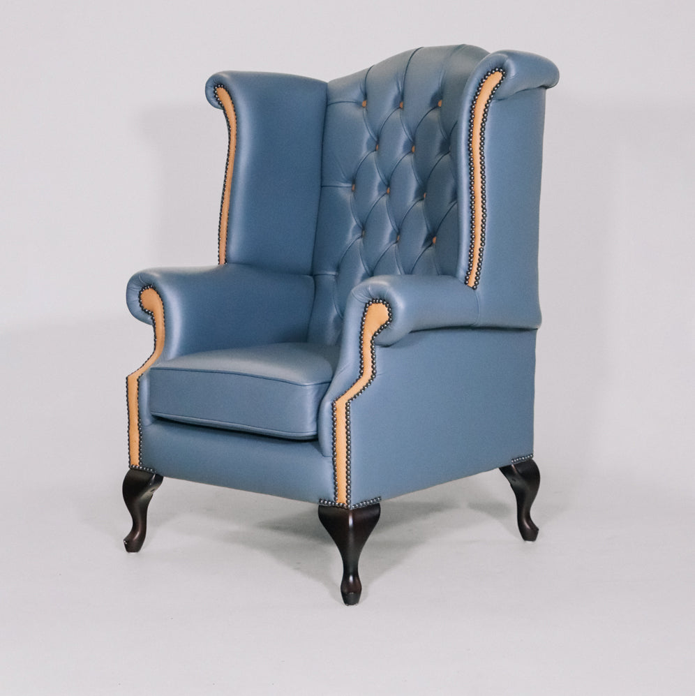 "Grand Queen Anne Chair" Chesterfield Ohrensessel - Sofort lieferbar