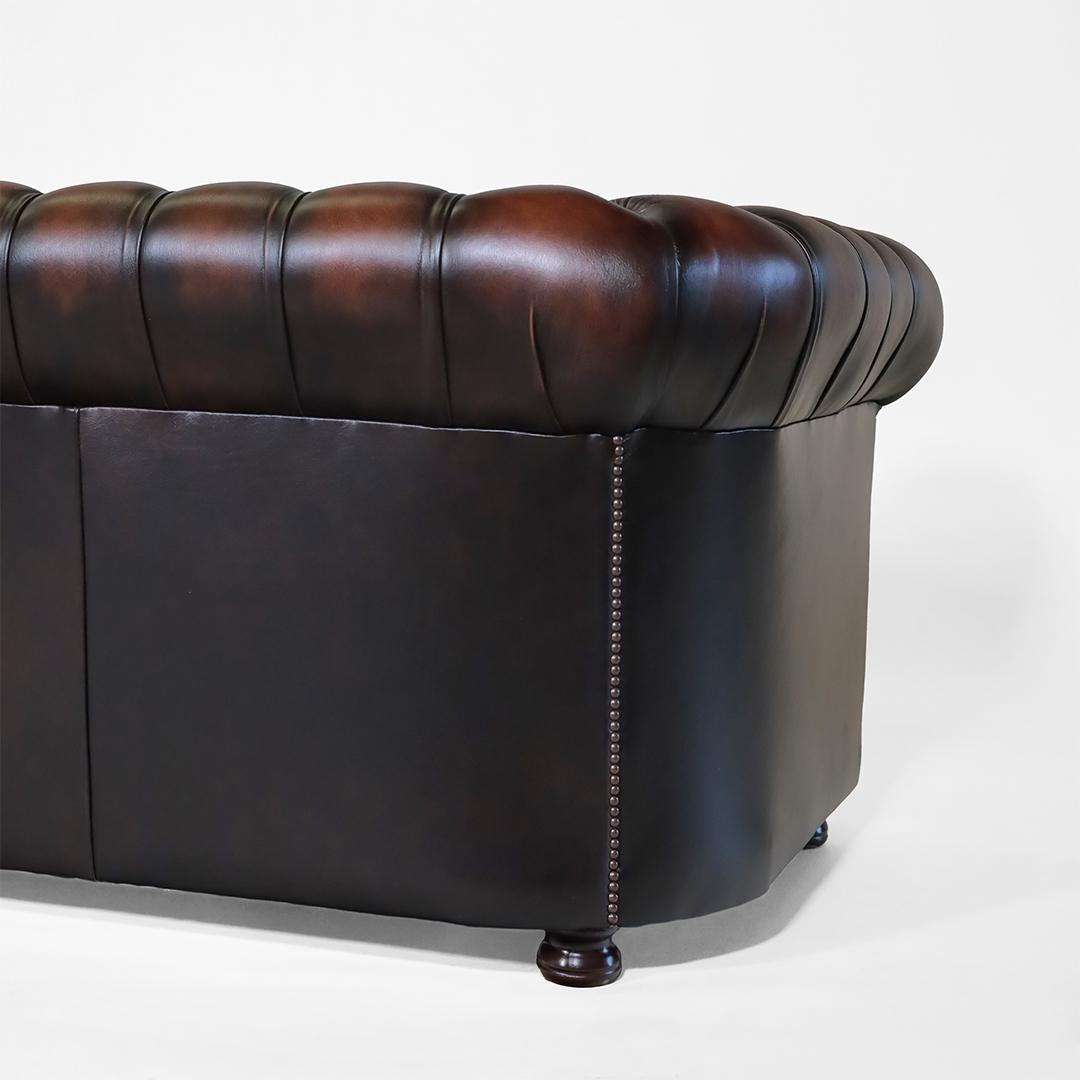 "Windsor Classic" Chesterfield Sofa 3-Sitzer in Birch Antique Tan - Sofort Lieferbar