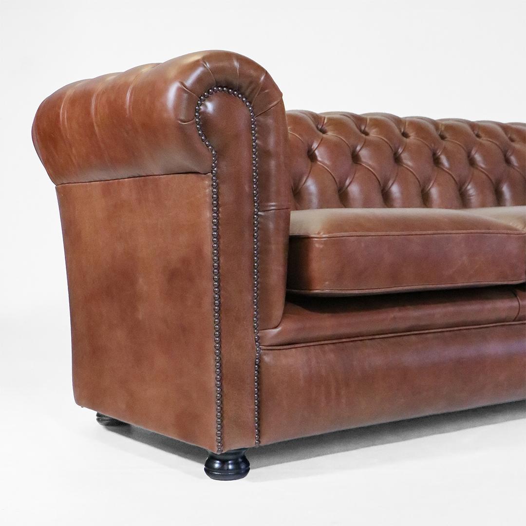 "Windsor Classic" Chesterfield Sofa 3,5 Sitzer in Legacy Whiskey - Sofort Lieferbar