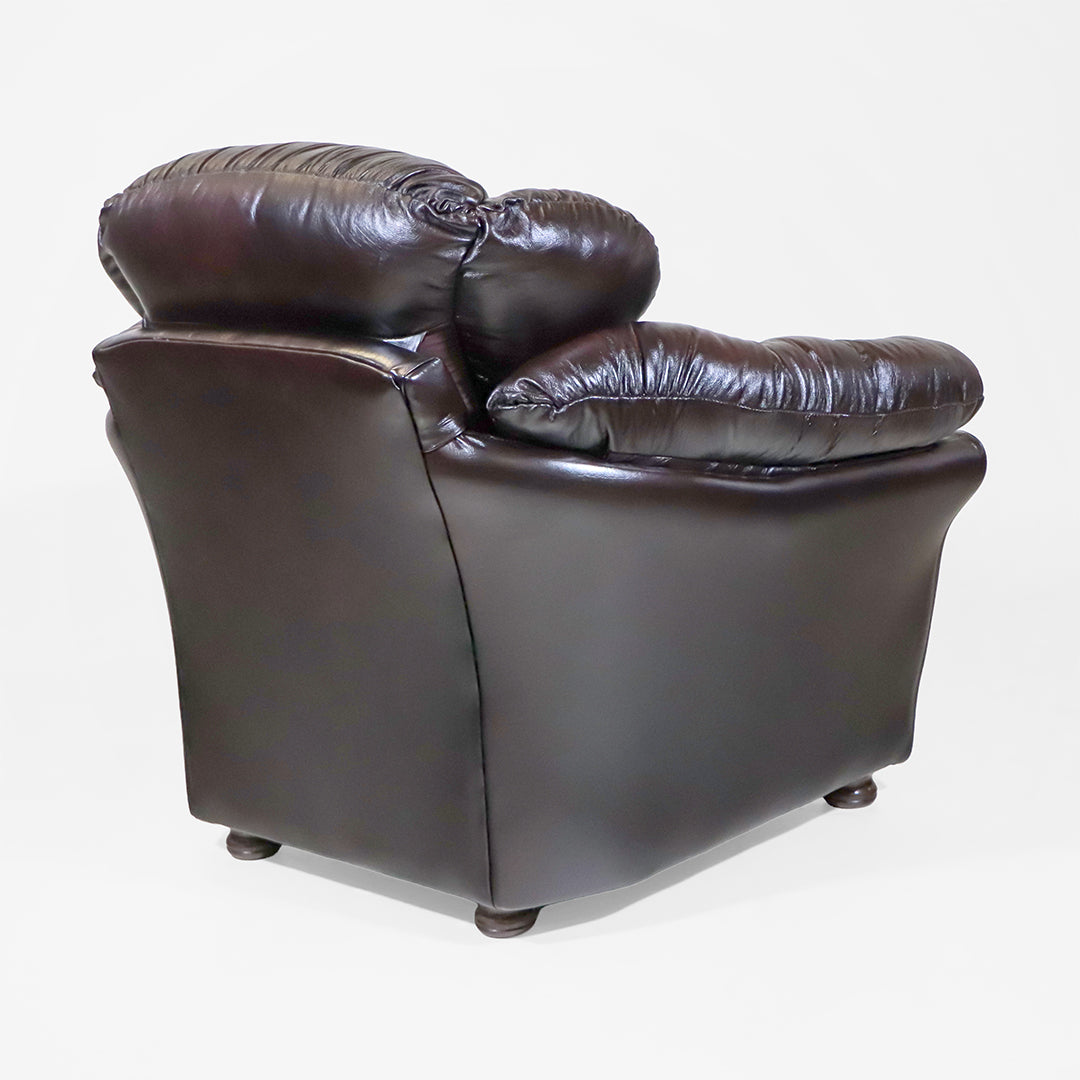 "Mia Chair" Chesterfield Sessel – Dunkelbrauner Ledersessel - Sofort lieferbar