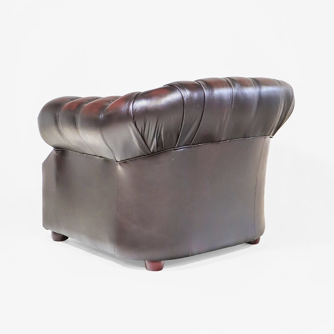 "Livingston" Chesterfield Sessel in Birch Antique Rust - Sofort Lieferbar