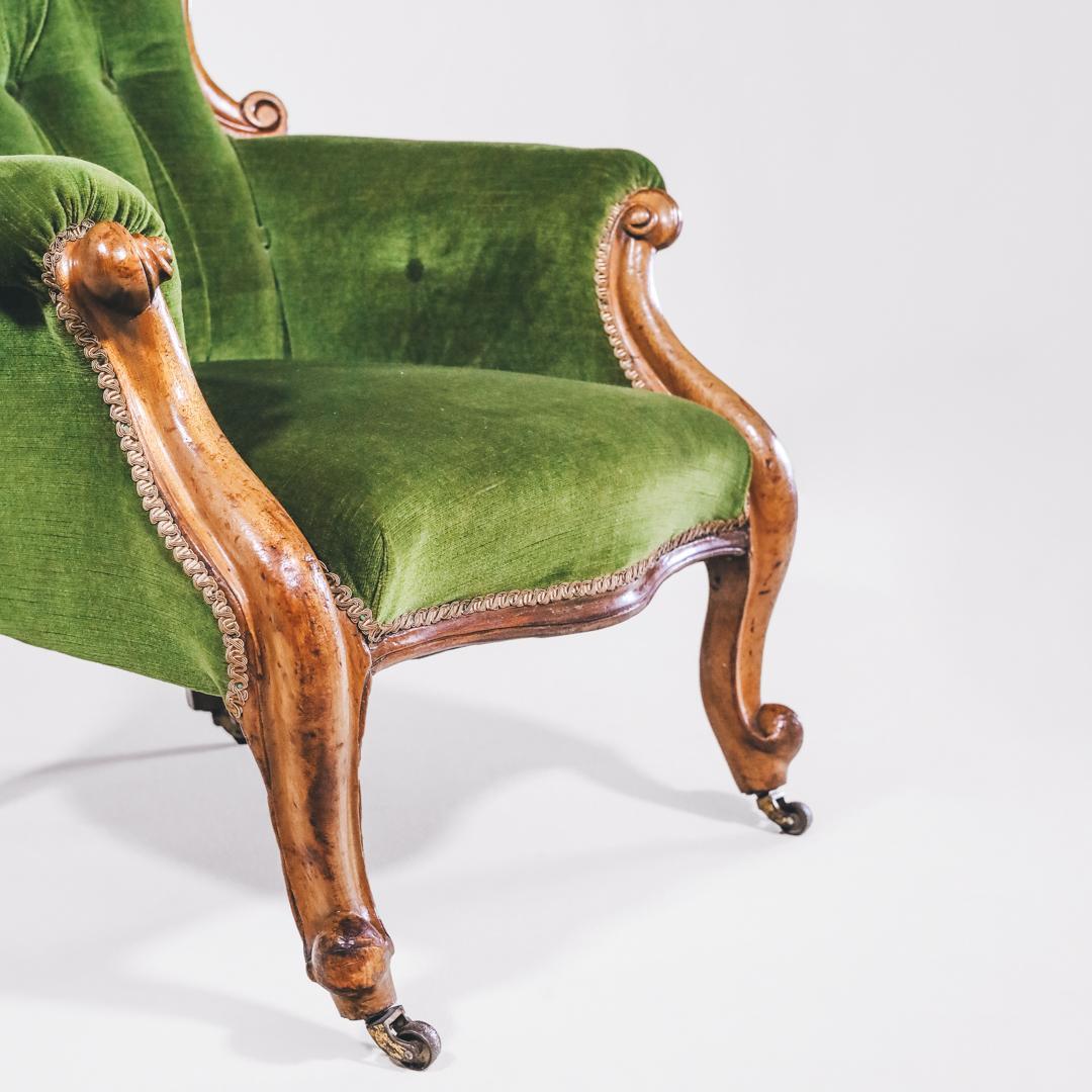 Viktorianischer Ladies Chair / Ohrensessel - Sofort lieferbar