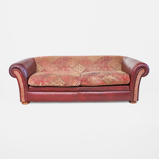 Chesterfield Sofa 3-Sitzer – Vintage Sofa aus Stoff und Leder - Sofort lieferbar!