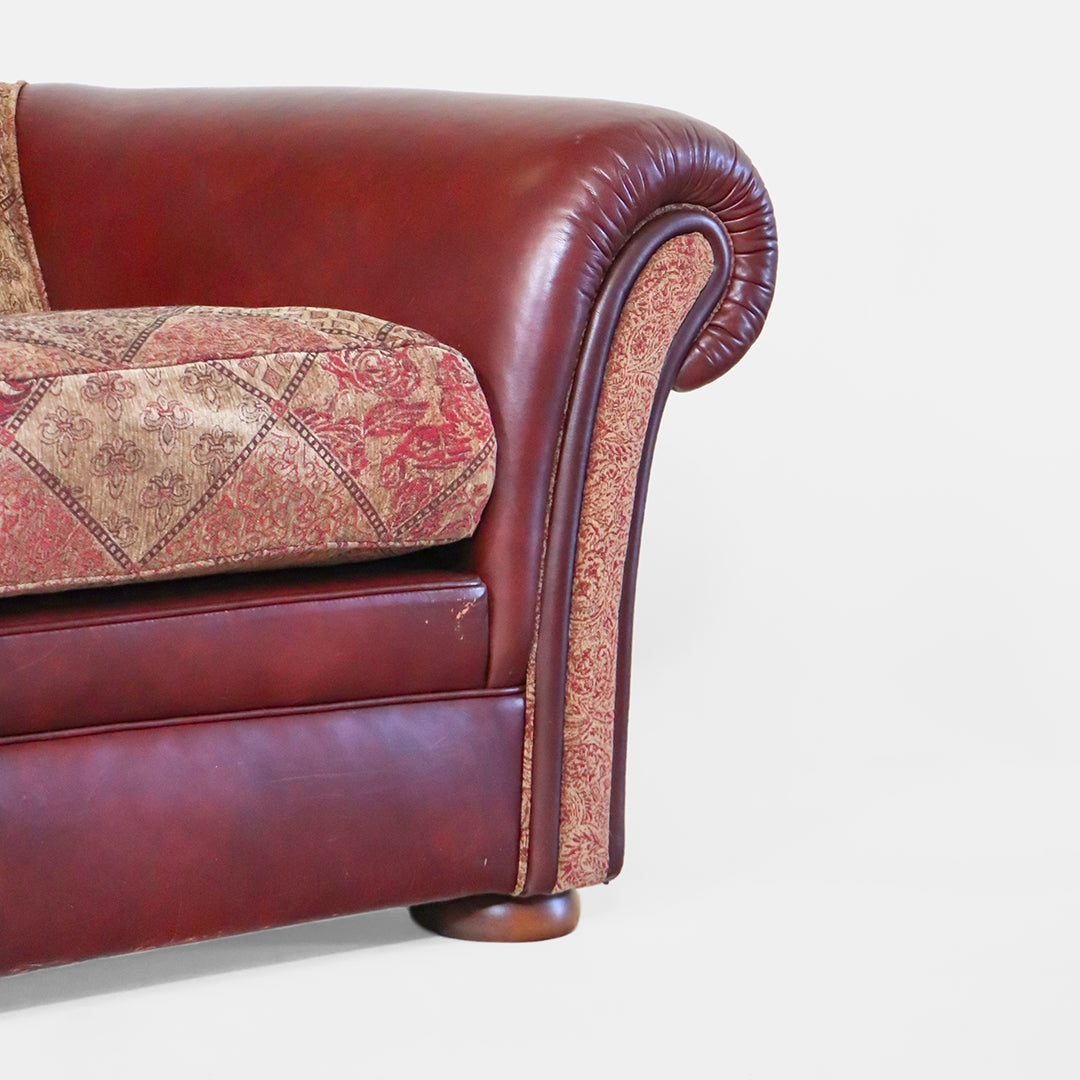 Chesterfield Sofa 3-Sitzer – Vintage Sofa aus Stoff und Leder - Sofort lieferbar!
