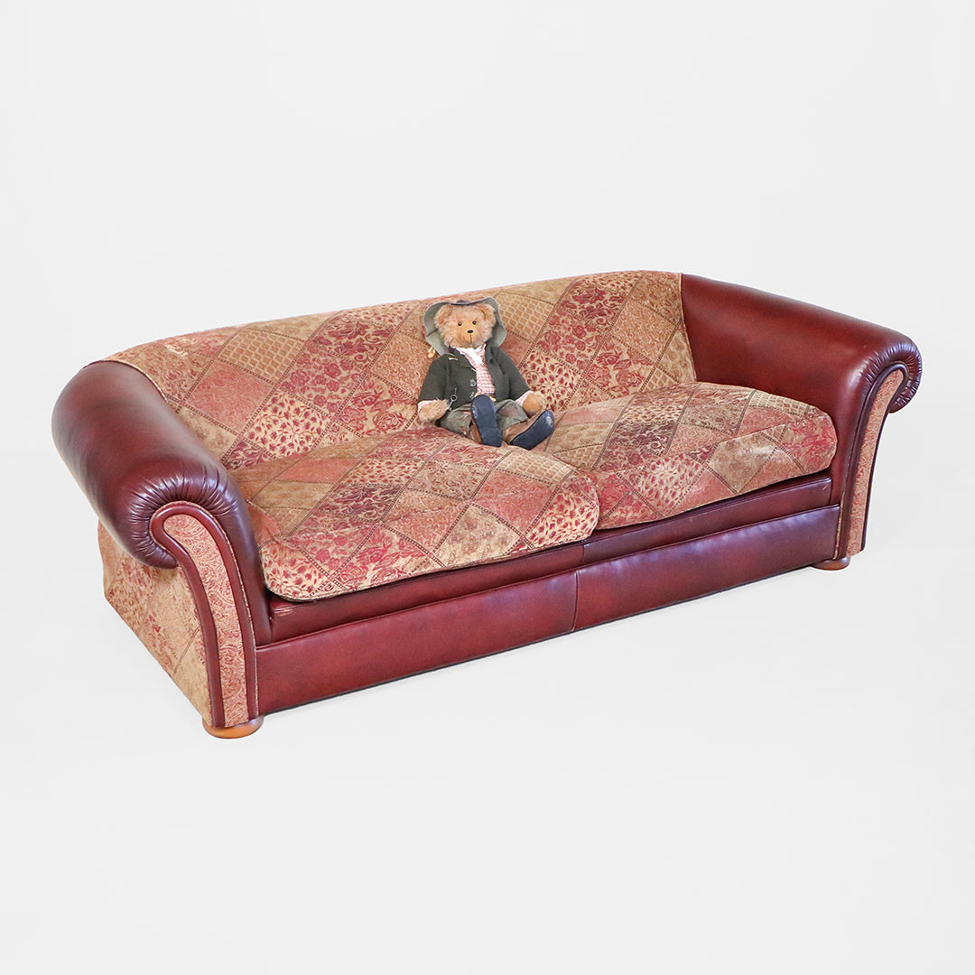 Chesterfield Sofa 3-Sitzer – Vintage Sofa aus Stoff und Leder - Sofort lieferbar!
