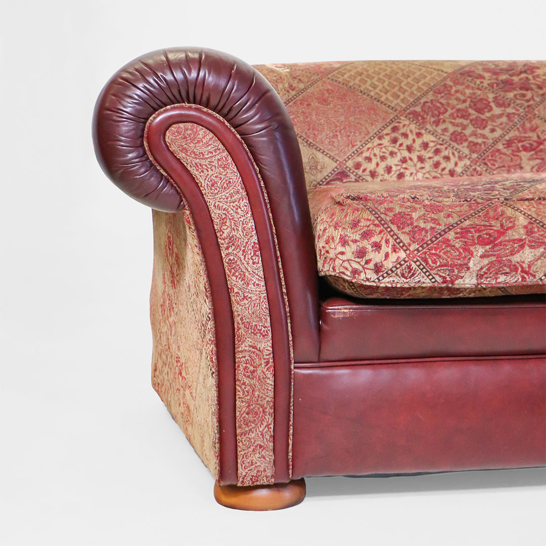 Chesterfield Sofa 3-Sitzer – Vintage Sofa aus Stoff und Leder - Sofort lieferbar!