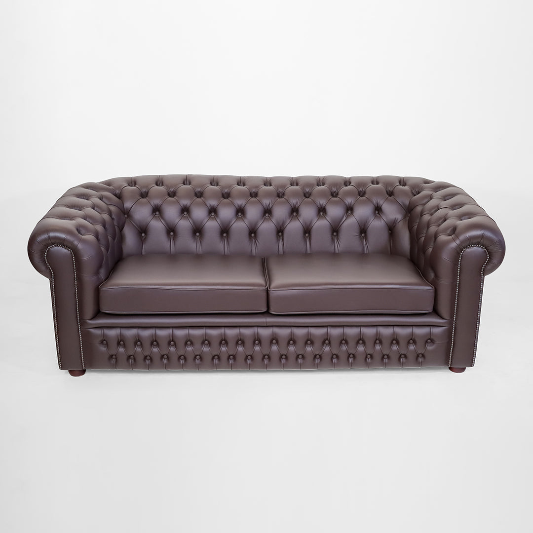 "William" Chesterfield Sofa 3-Sitzer in Birch Mocha - Sofort lieferbar