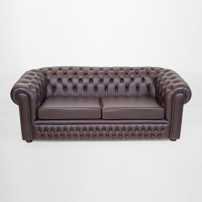 "William" Chesterfield Sofa 3-Sitzer in Birch Mocha - Sofort lieferbar