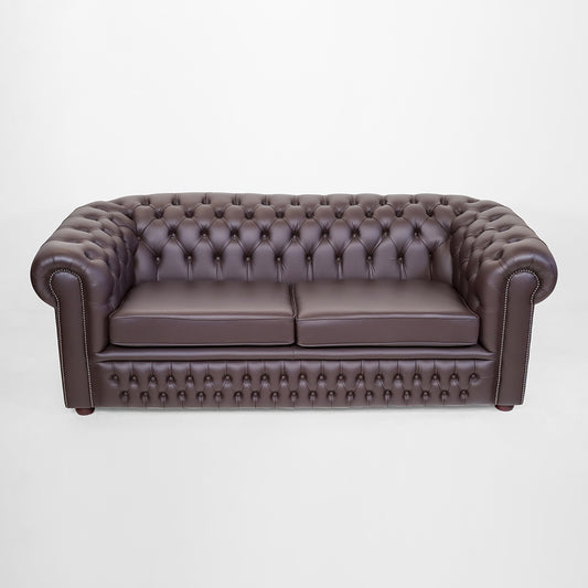 "William" Chesterfield Sofa 3-Sitzer in Birch Mocha - Sofort lieferbar