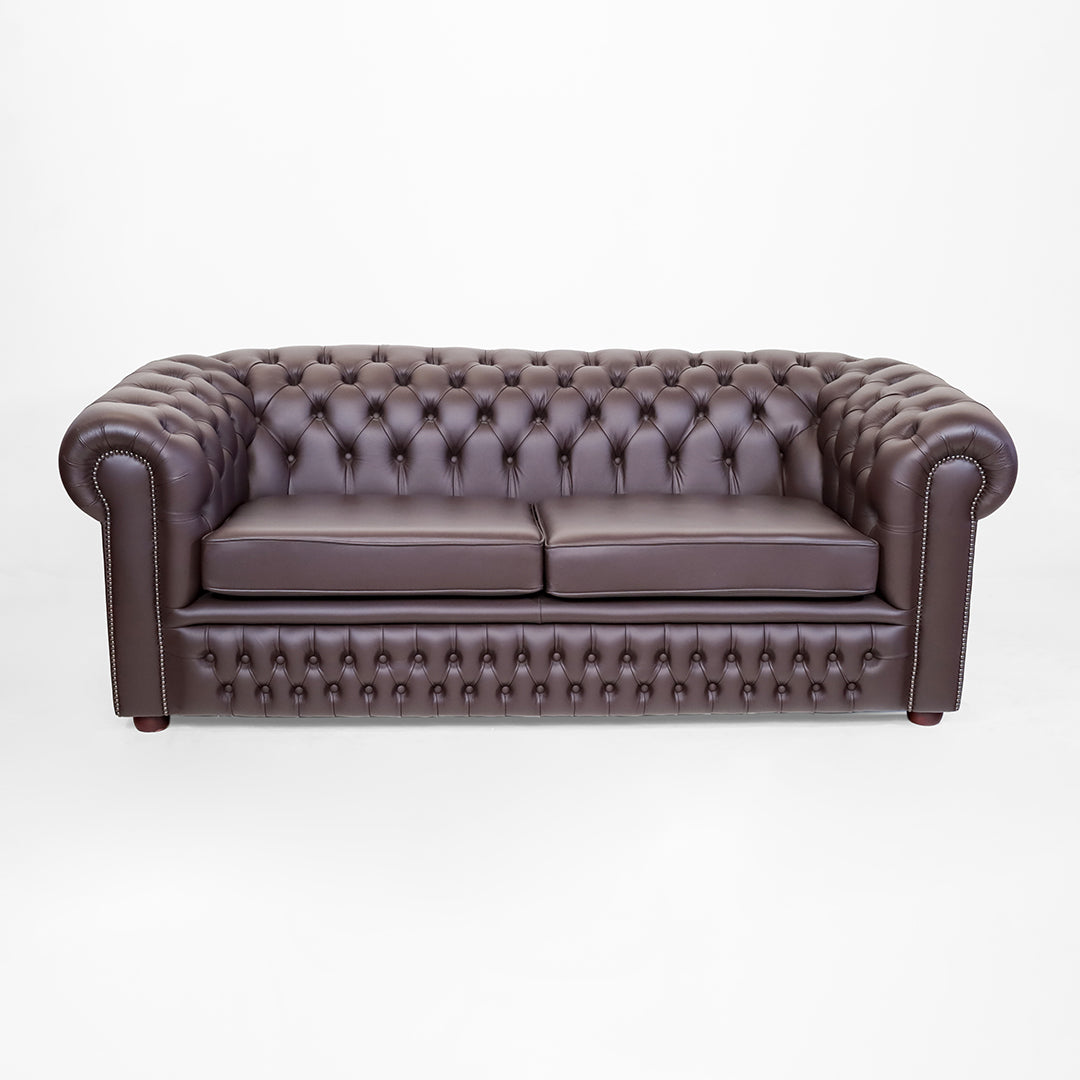"William" Chesterfield Sofa 3-Sitzer in Birch Mocha - Sofort lieferbar