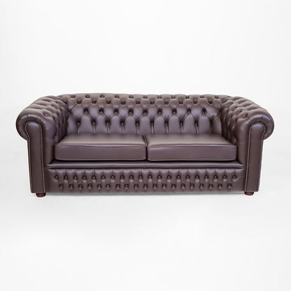 "William" Chesterfield Sofa 3-Sitzer in Birch Mocha - Sofort lieferbar