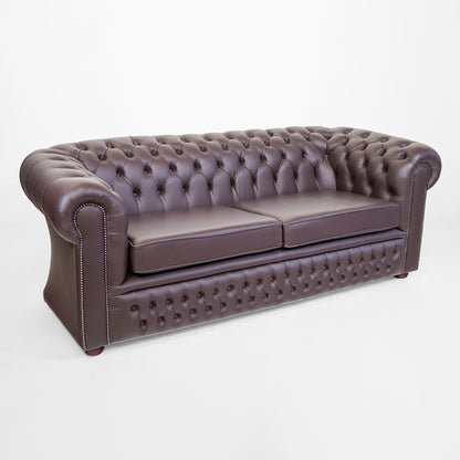 "William" Chesterfield Sofa 3-Sitzer in Birch Mocha - Sofort lieferbar