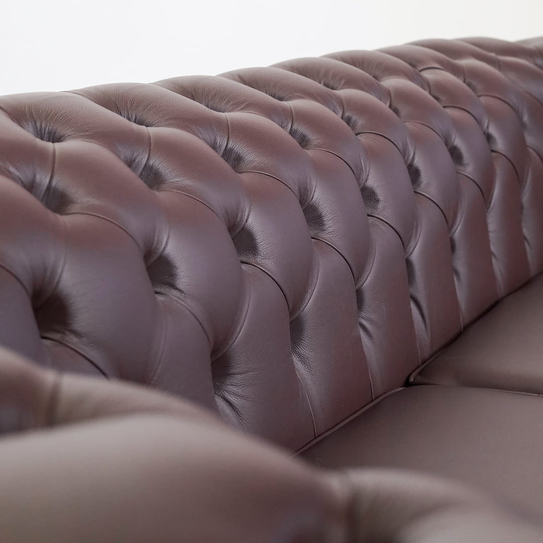 "William" Chesterfield Sofa 3-Sitzer in Birch Mocha - Sofort lieferbar