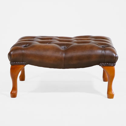 Chesterfield Fußhocker „Rectangle“ in Birch Antique Gold