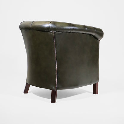 Chesterfield Sessel "Diana" – Englischer Clubsessel in Olive Grün - Sofort lieferbar!