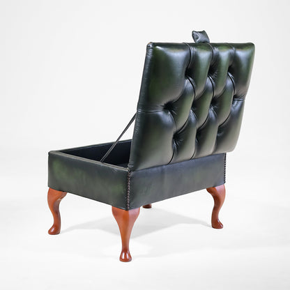 Chesterfield Lederhocker "Rectangle" – Handgefertigte Qualität aus England