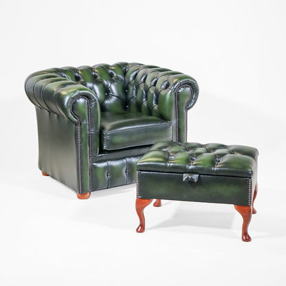 Chesterfield Lederhocker "Rectangle" – Handgefertigte Qualität aus England