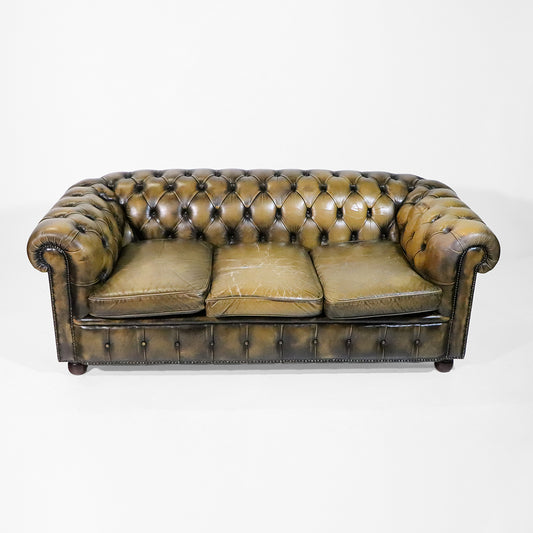 True Vintage Chesterfield Sofa 3-Sitzer - Sofort Lieferbar
