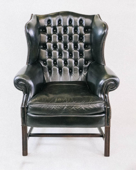 Vintage Chesterfield Ohrensessel Wingchair klassischer englischer Sessel - Sofort Lieferbar