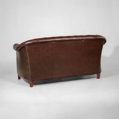 "Lord" Chesterfield 3-Sitzer Sofa in Birch Antique Brown Leder - Sofort lieferbar