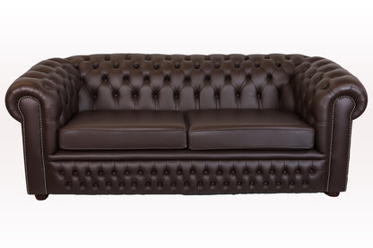 "William" Chesterfield Sofa 3-Sitzer in Birch Mocha - Sofort lieferbar