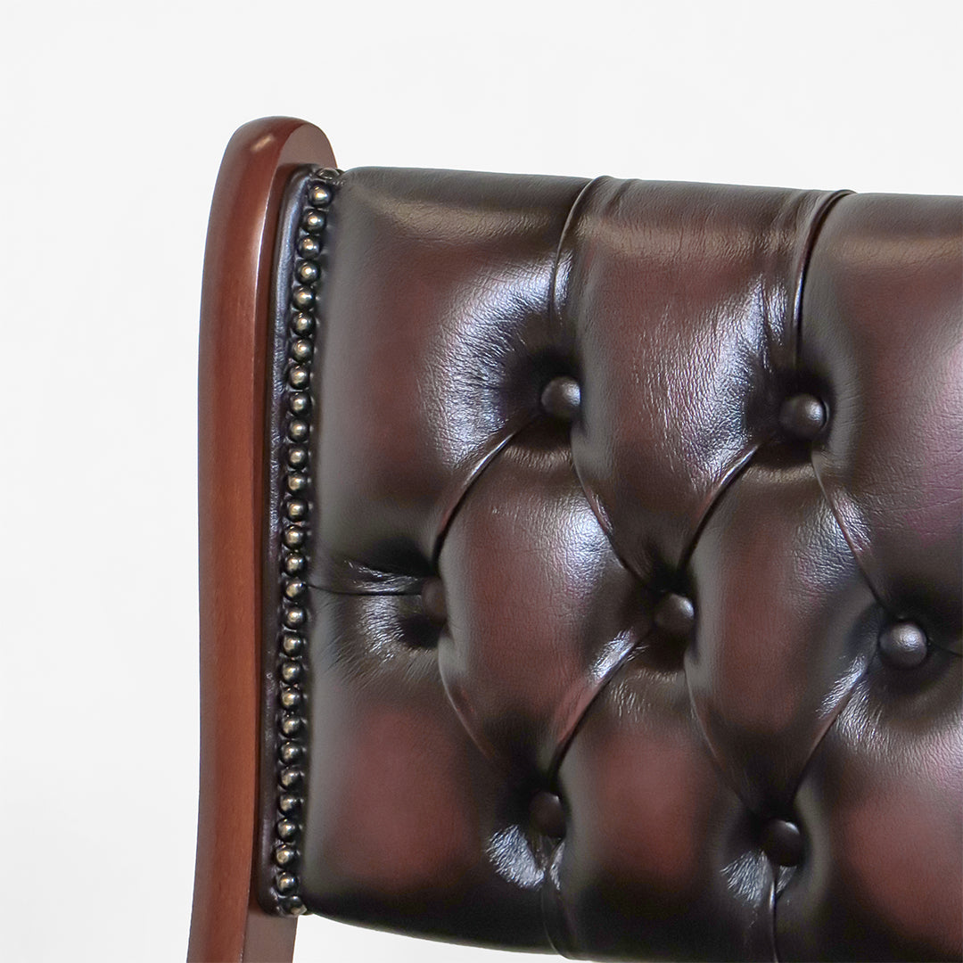 Chesterfield Esszimmerstuhl "Canterbury Diner Chair" aus braunem Leder