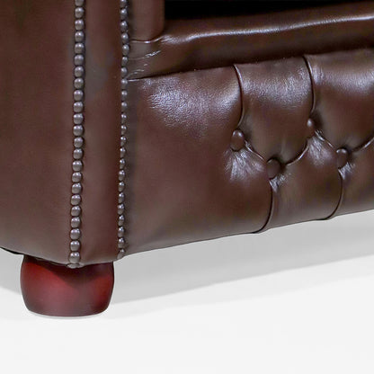 Chesterfield Ohrensessel Braun "Kelso" Birch Antique Ledersessel aus England - Sofort Lieferbar