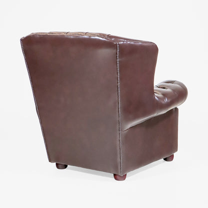 Chesterfield Ohrensessel Braun "Kelso" Birch Antique Ledersessel aus England - Sofort Lieferbar