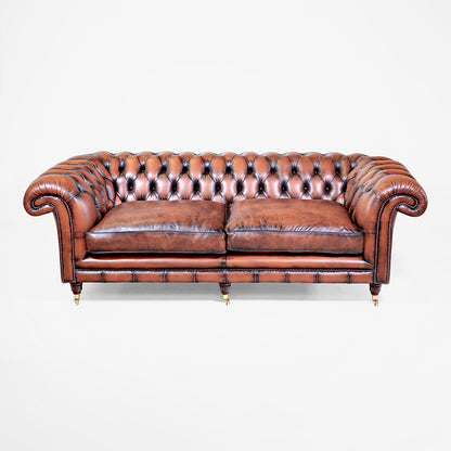 Chesterfield Sofa „Dexter“ 3-Sitzer in Birch Antique Tan - Sofort lieferbar