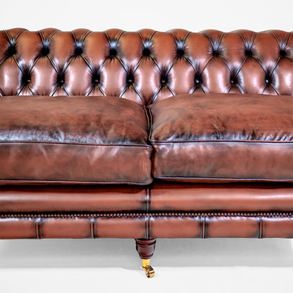 Chesterfield Sofa „Dexter“ 3-Sitzer in Birch Antique Tan - Sofort lieferbar