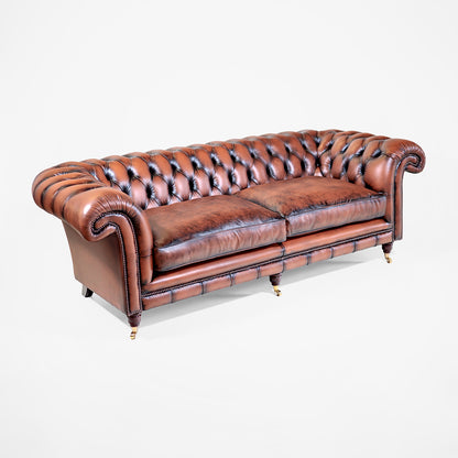 Chesterfield Sofa „Dexter“ 3-Sitzer in Birch Antique Tan - Sofort lieferbar