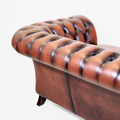 Chesterfield Sofa „Dexter“ 3-Sitzer in Birch Antique Tan - Sofort lieferbar