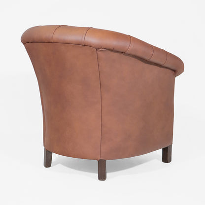Chesterfield Ledersessel "Baron Chair" – Braun in Austen Bourbon