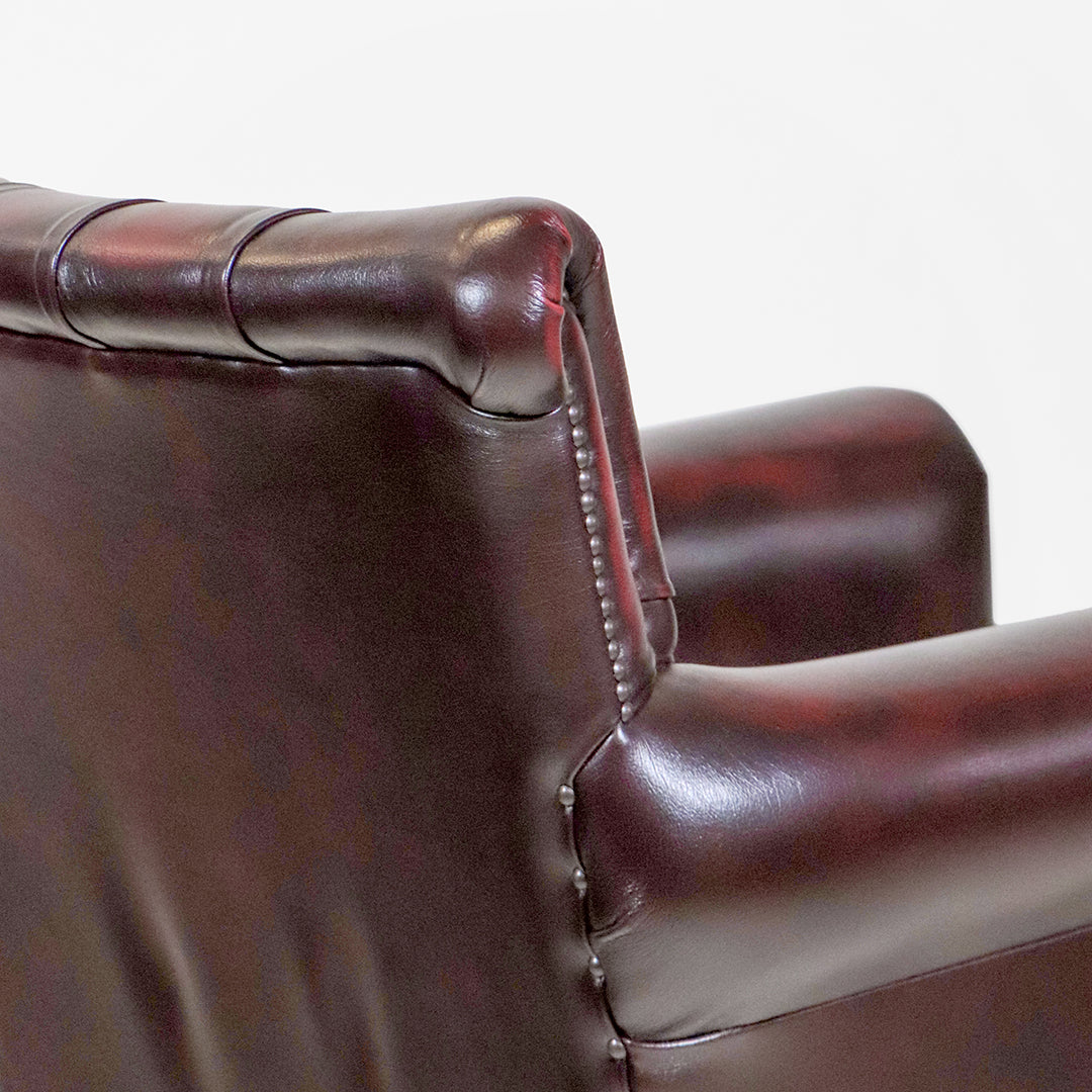 Chesterfield Sessel Rot Leder "Penzance" Clubchair aus England - Sofort Lieferbar