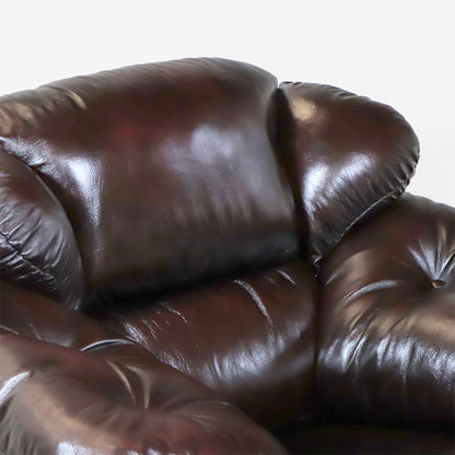 "Mia Chair" Chesterfield Sessel – Dunkelbrauner Ledersessel - Sofort lieferbar