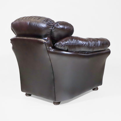 "Mia Chair" Chesterfield Sessel – Dunkelbrauner Ledersessel - Sofort lieferbar