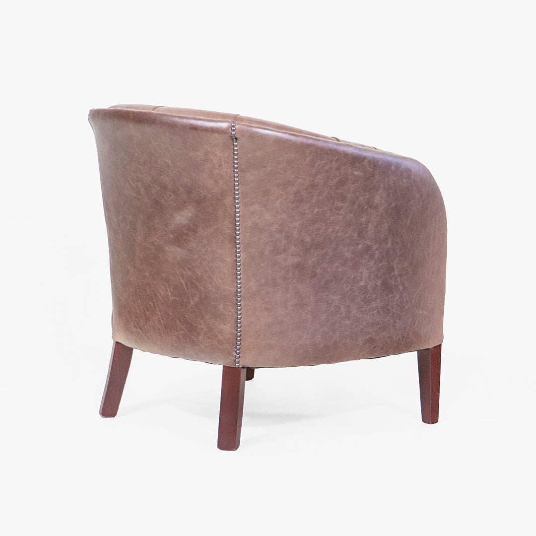 Chesterfield Sessel "Perth" Anilinleder braun Clubsessel aus England - Sofort Lieferbar