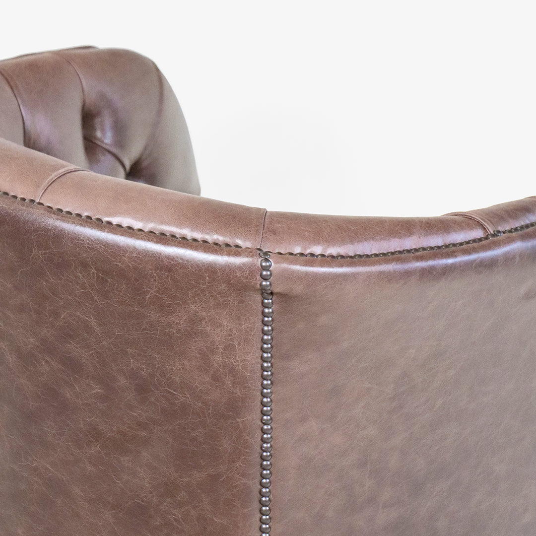 Chesterfield Sessel "Perth" Anilinleder braun Clubsessel aus England - Sofort Lieferbar