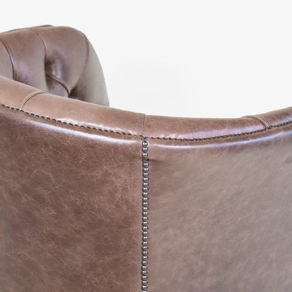 Chesterfield Sessel "Perth" Anilinleder braun Clubsessel aus England - Sofort Lieferbar