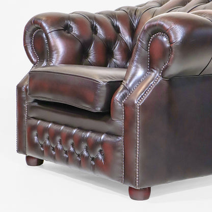 "Livingston" Chesterfield Sessel in Birch Antique Rust - Sofort Lieferbar