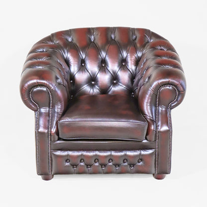 "Livingston" Chesterfield Sessel in Birch Antique Rust - Sofort Lieferbar