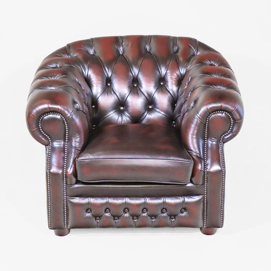 "Livingston" Chesterfield Sessel in Birch Antique Rust - Sofort Lieferbar